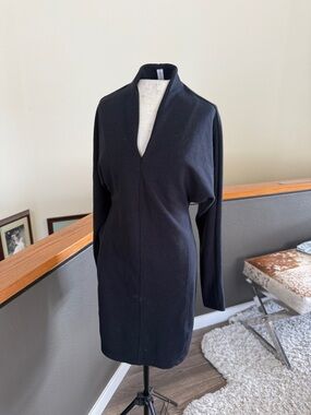 Women's Black Long Sleeve pull over  Dress